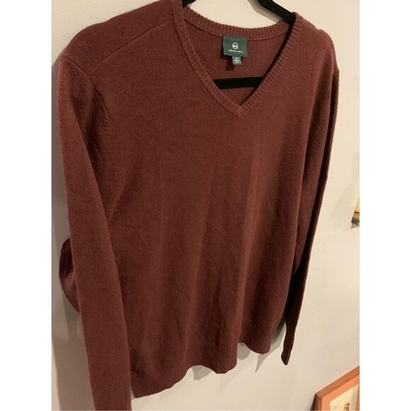 Adriano Goldschmied Sweater- Rust Pullover Vented Gold L/S EUC Medium - Picture 4 of 6